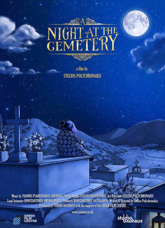 a night at the cemetery poster