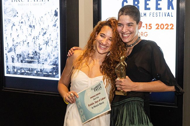 2022 Orpheus and Honorable Mention winners Karina Logothetis (right) and Mando Stathi respectively