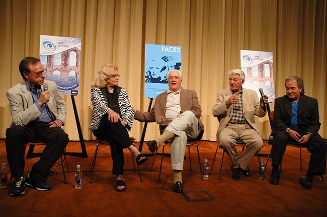 LAGFF 2008 — John Cassavetes & Gena Rowlands Tribute (with Gena Rowlands, second from left, Peter Bogdanovich, left, Seymour Cassel (second from right)